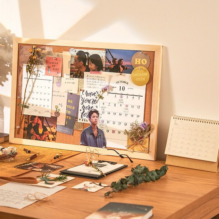 INS Pehmest puidust teadetetahvel Dekoratiivne ruumi postkaart Fotosein Korktahvel Memopaber Taustatahvel Kawaii kirjatarbed