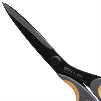 Deli 170 мм черни ножици от неръждаема стомана Домашни шивашки ножици Кухненски нож Офис Училищни пособия Канцеларски материали Инструмент за рязане на хартия