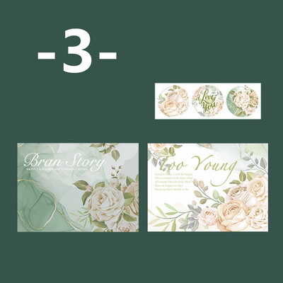 Mr. Papir 6 stilova Kuverte od kraft papira od dva materijala za set vintage prekrasnih naljepnica s porukama