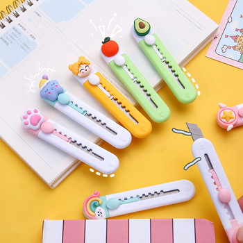 1 τεμ Cute Cartoon Utility Knife Φορητό έγχρωμο ανοιχτήρι χαρτιού φρούτων αστέρι για χαρτικά συσκευασίας Express A7120