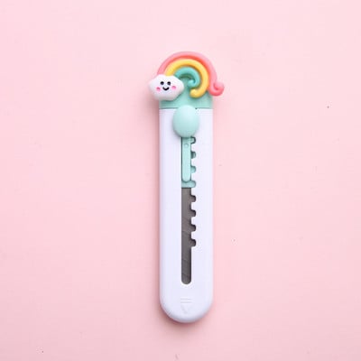 1kom simpatičnog pomoćnog noža s crtanim filmovima, prijenosni rezač papira u boji Fruit Star, otvarač za pisaći pribor za pakiranje ekspresne kutije A7120