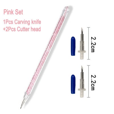 Többfunkciós Art Utility kés 2 db mikropenge papírmatrica vágó toll késekkel kézműves faragáshoz gravírozó szoborhoz