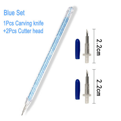 Többfunkciós Art Utility kés 2 db mikropenge papírmatrica vágó toll késekkel kézműves faragáshoz gravírozó szoborhoz