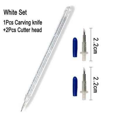 Többfunkciós Art Utility kés 2 db mikropenge papírmatrica vágó toll késekkel kézműves faragáshoz gravírozó szoborhoz