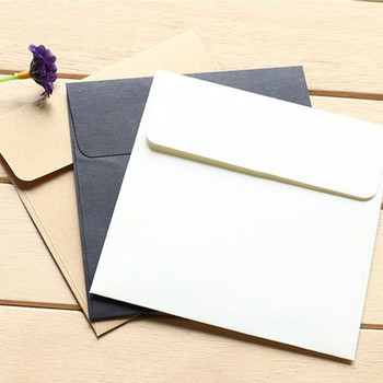 10 бр. 8 цветни квадратни празни пликове 100*100 мм поздравителни картички Мини CD Пликове картичка Покана за сватба