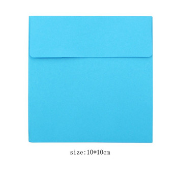 10 бр. 8 цветни квадратни празни пликове 100*100 мм поздравителни картички Мини CD Пликове картичка Покана за сватба