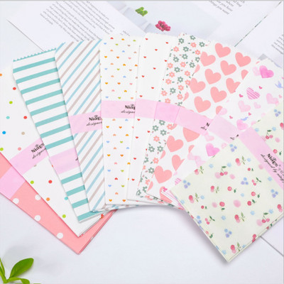 10 kom/lot omotnica s romantičnim crtanim uzorkom Dječji pribor DIY Scrapbooking plave pruge 19,5*9 CM