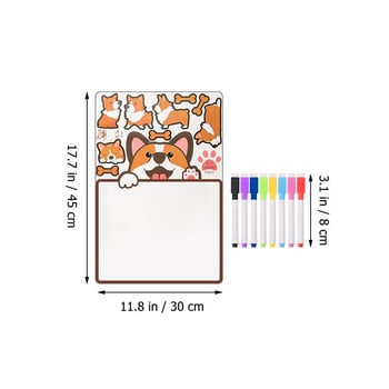 1 Set To Do List Planner Board Schedule Board Erasable Planning Board Message Magnetic Board 1pc Dry Erase Board and 8pcs Pens