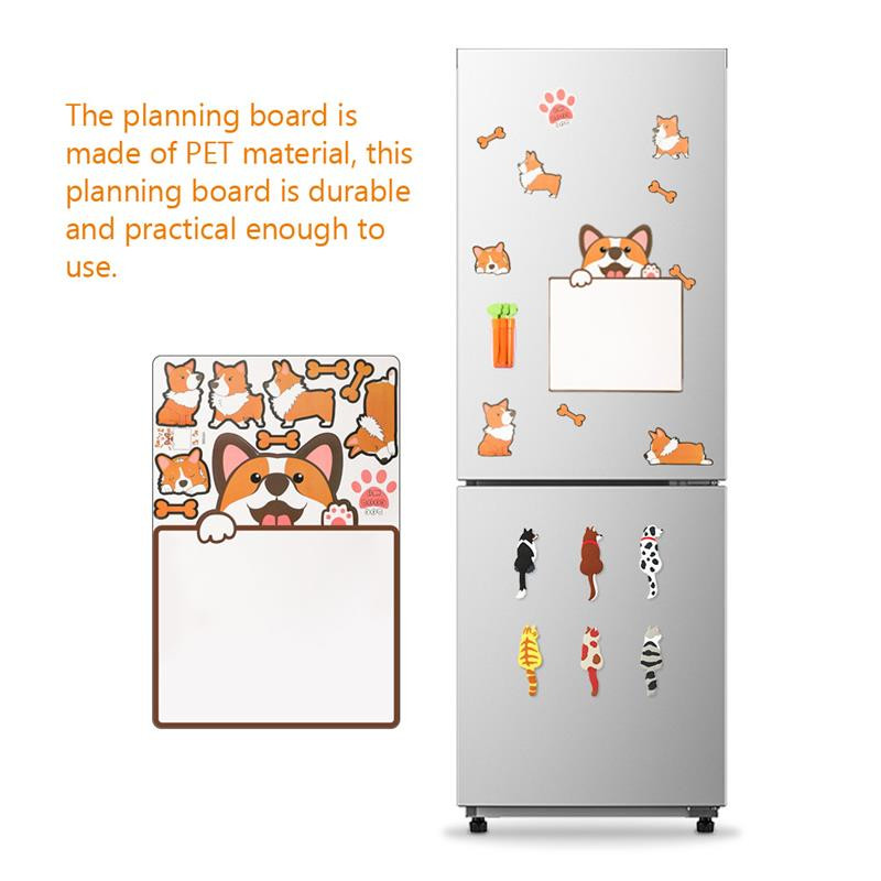 1 Set To Do List Planner Board Schedule Board Erasable Planning Board Message Magnetic Board 1pc Dry Erase Board and 8pcs Pens