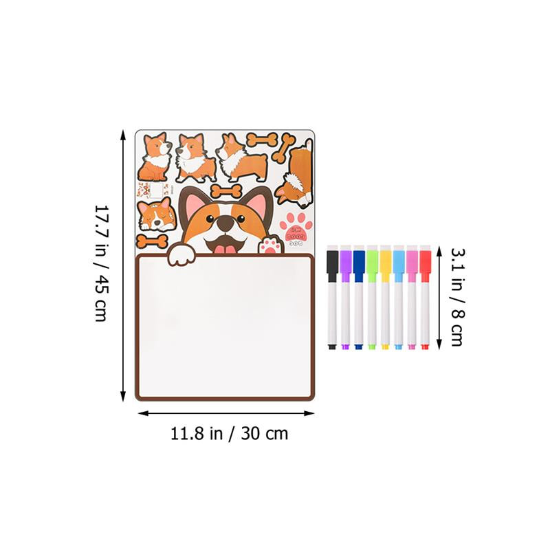 1 Set To Do List Planner Board Schedule Board Erasable Planning Board Message Magnetic Board 1pc Dry Erase Board and 8pcs Pens