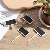 50Pcs Mini tabla drvena poruka škriljevac pravokutnik isječak isječak ploča kartica naljepnica s podsjetnicima