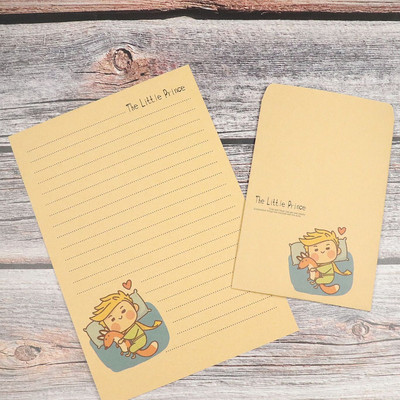 8 Kawaii kraftpapīra vēstules aploksne karikatūra gleznošana piezīmju grāmatiņa studentu skolas biroja apsveikuma ielūgums kancelejas preces dāvana