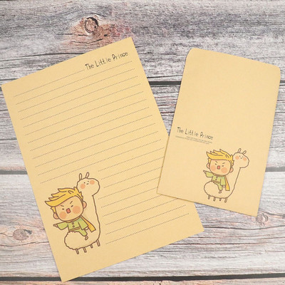 8 Kawaii kraftpapīra vēstules aploksne karikatūra gleznošana piezīmju grāmatiņa studentu skolas biroja apsveikuma ielūgums kancelejas preces dāvana