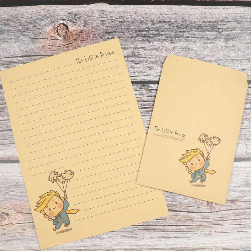 8 Kawaii kraftpapīra vēstules aploksne karikatūra gleznošana piezīmju grāmatiņa studentu skolas biroja apsveikuma ielūgums kancelejas preces dāvana