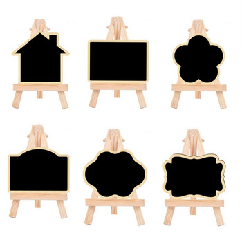 Мини черна дъска със стойка за дисплей Малка черна дъска Детски дървен статив за избърсване Табло за напомняне за списък със задачи Подаръци за деца