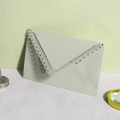 10 kom Vintage čipkane šuplje omotnice od kraft papira Kuverta za pozivnice za vjenčanje Kuverta za čestitke Kuverta za poklon 16*11,3 cm
