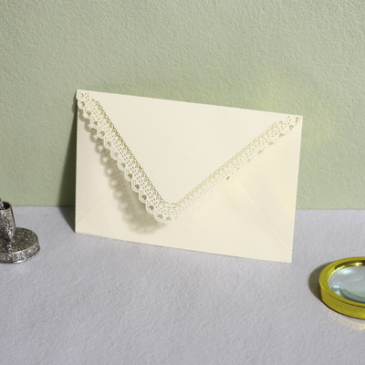 10 kom Vintage čipkane šuplje omotnice od kraft papira Kuverta za pozivnice za vjenčanje Kuverta za čestitke Kuverta za poklon 16*11,3 cm