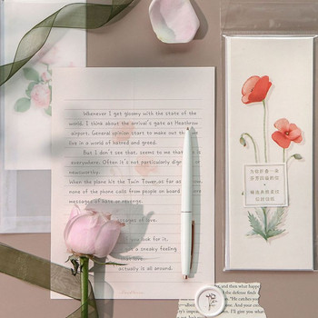 Μοτίβο λουλουδιών Letter Pad Φάκελοι Σετ 3τμχ Φάκελος + 3 Φύλλα Χαρτί Letter Μήνυμα Ευχετήρια κάρτα Χαρτί Letter Stationary Gift