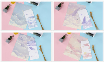 3 omotnice+6 papirnatih pisama Kawaii Flamingo Kit Kreativni pribor Školski uredski pribor Dječja omotnica Vjenčanje