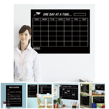 Αυτοκόλλητο τοίχου Weekly Plan με 4 τεμάχια κιμωλίες Αφαιρούμενη αυτοκόλλητη ημερολόγιο μαυροπίνακα για το Home Office School доска для заметок