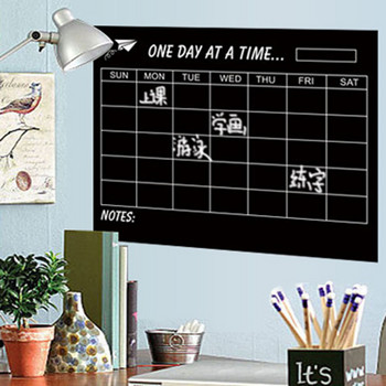 Седмичен план Стикер за стена с 4 бр. Тебешири Подвижен календар за черна дъска Стикер за домашен офис Училище доска для заметок