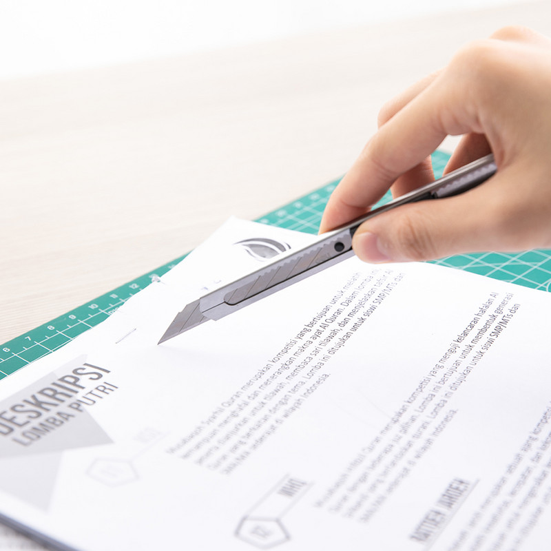 DELI Rezač papira Otvarač drvenih kutija Umjetnički nož Oštrica od 30 stupnjeva Metalni pomoćni obrtnički nož Rezač Nož za rezanje