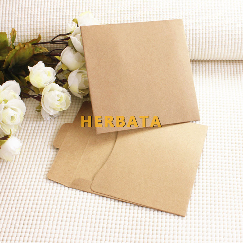 HERBATA (20kom/lot) 250gsm Kraft CD papir Kutija Prazne Kraft Kuverte Prirodne boje Obični Kraft papir Kuverte za poklon CD/DVD papir