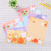 5 set de plicuri cu iepuri de desene animate drăguți cu hârtie pentru scrisori, scrisori, scrisori, mesaj de zi de naștere, papetărie Kawaii