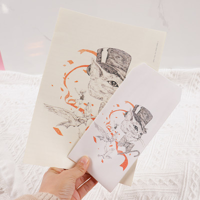 9Pcs Cartoon 3 omotnice + 6 pisama Hayao Miyazaki Spirited Away Papirnati komplet omotnica za pisma Pozivnica Papir za pisanje Pribor