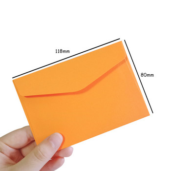 10 τμχ/παρτίδα Μίνι φάκελοι σε χρώμα καραμέλα DIY Πολυλειτουργικό χαρτί Kraft Προσκλήσεις Φάκελοι Δωροκάρτα
