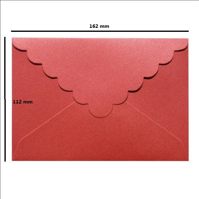 10db gyöngyházfényű boríték tiszta színű hullámmintás háromszög piros rózsaszín kártya karácsonyi ajándék parti kellékek diákpapírok