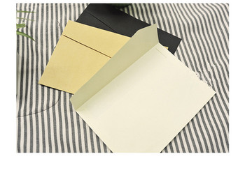 10 τμχ Μαύρο λευκό χαρτί Kraft Επαγγελματικοί φάκελοι Vintage φάκελος για επαγγελματικό προσκλητήριο γάμου Φάκελοι δώρου