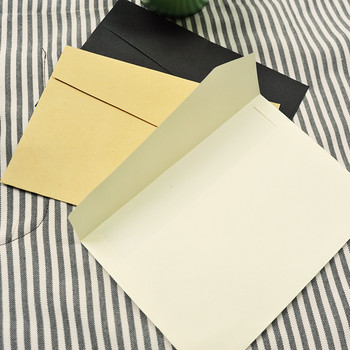 10 τμχ Μαύρο λευκό χαρτί Kraft Επαγγελματικοί φάκελοι Vintage φάκελος για επαγγελματικό προσκλητήριο γάμου Φάκελοι δώρου