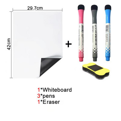 Magnetska bijela ploča za suho brisanje veličine A3 za hladnjak, hladnjak, 17x 12 inčnih listova, tjedni planer s popisom obaveza, bilješke, gumica za markere