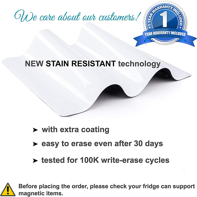 Magnetska bijela ploča za suho brisanje veličine A3 za hladnjak, hladnjak, 17x 12 inčnih listova, tjedni planer s popisom obaveza, bilješke, gumica za markere
