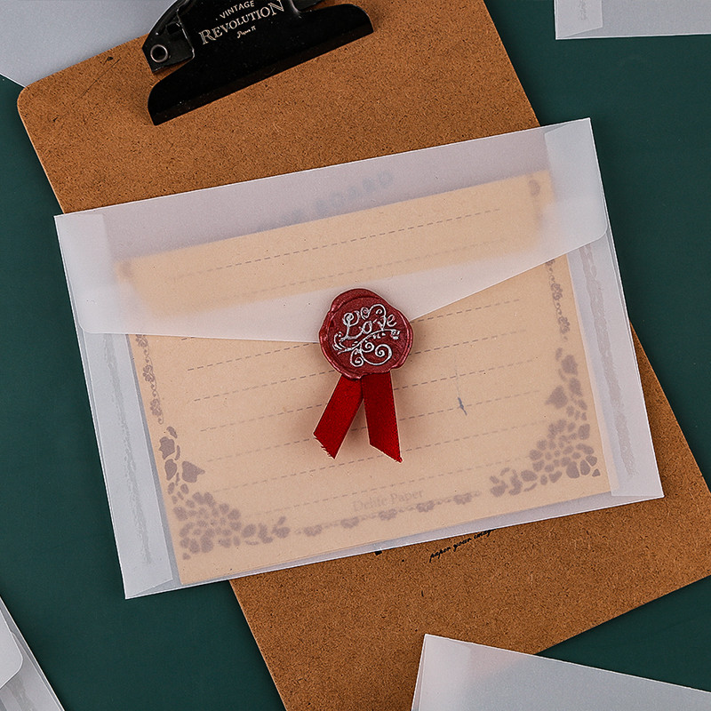 Sharkbang 10tk/partii läbipaistev ümbrik Retro tähed paberid tervitussoovid Vintage pulm sünnipäevapidu kirjatarbed ümbrik