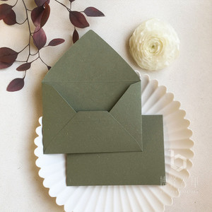 Prilagođena zemljana papirna vintage zelena omotnica 16cm X16cm omotnica za poklon omotnica s pozivnicom za vjenčanje omotnica s razglednicom