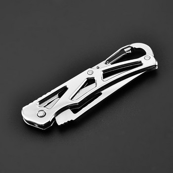 Нож с пълна форма на острие от неръждаема стомана Къмпинг на открито Самозащита Нож за спешно оцеляване Инструмент Преносим размер Drop Доставка