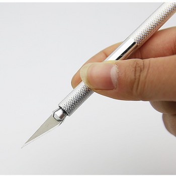 Комплект инструменти за метален нож за скалпел Нехлъзгащи се остриета Нож за гравиране Мобилен мобилен телефон Филм за изрязване на хартия Занаятчийски инструменти за дърворезба