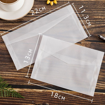10PCS/Lot Квадратни правоъгълни хартиени пликове Полупрозрачни хартиени пликове със сярна киселина Направи си сам Опаковане на карти Канцеларски материали