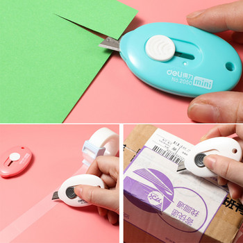 DELI Cute Mini Utility Knife Φορητό κουτί περιτυλίγματος Χαρτί φάκελος Μικρό βοηθητικό μαχαίρι ανοιχτήρι γραμμάτων Students Εργαλεία τέχνης Προμήθειες