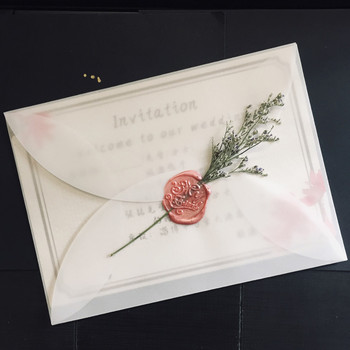 10τμχ/παρτίδα Διαφανής φάκελος Vintage Letter Φάκελοι Ημιδιαφανές χαρτί φάκελος Κενός Μικρός για προσκλητήριο γάμου