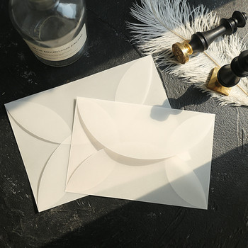 10 бр./лот прозрачен плик ретро пликове за писма полупрозрачен хартиен плик празен малък за покана за сватба