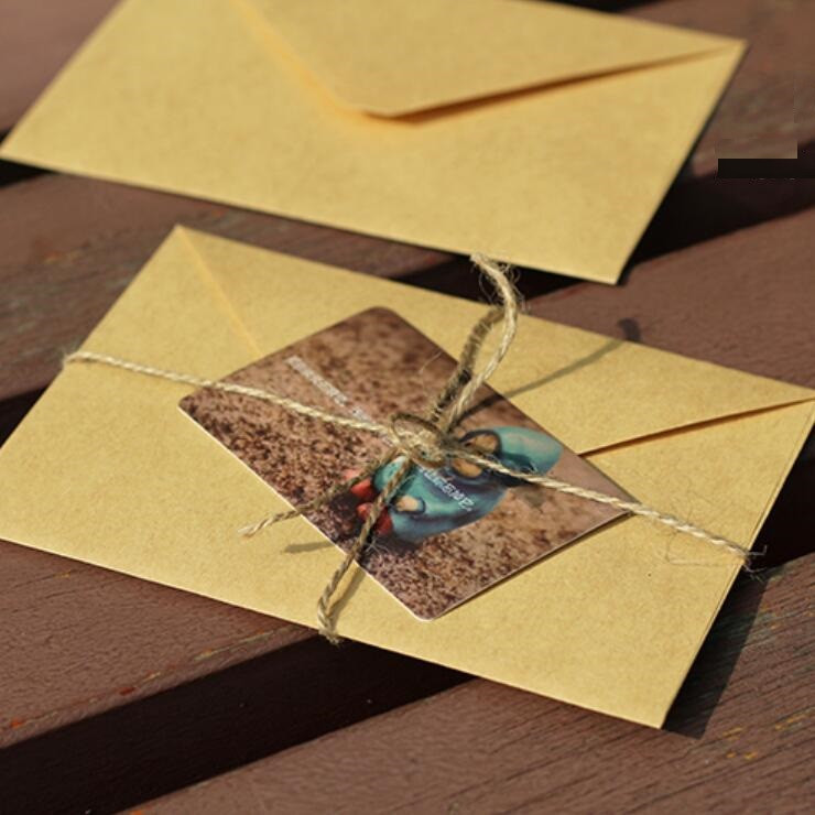 10tk/partii Vintage Blank jõupaberist ümbrikud DIY Dekoratiivümbrik kooli kontoritarbed