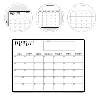 Ημερολόγιο Διαγραφή μαγνητικού πίνακα λευκού πίνακα Dry Fridge Εβδομαδιαίο πρόγραμμα προγραμματισμού Μηνιαίο πρόγραμμα Διαγραφή Λίστα ψυγείου Σημειώσεις Σημειώσεις Magnet