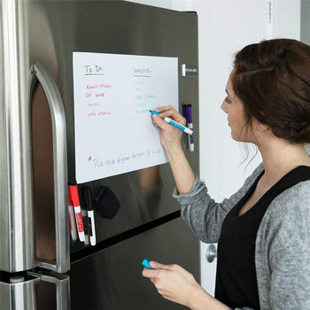 Магнитна бяла дъска с размер A4 Стикери за хладилник Сухо изтриване Седмичен планер Табла Офис Учебни съобщения Календар Табла за писане