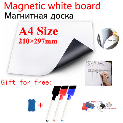 A4, magnetska bijela ploča, naljepnice za hladnjak, suho brisanje, tabla za tjedni planer, uredska nastavna ploča s porukama i kalendarom, ploča za pisanje