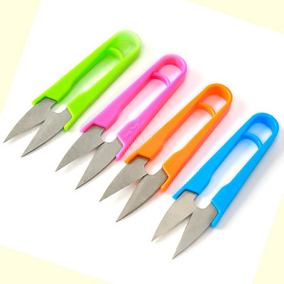 2τμχ Πλαστικό Mini U Scissors Tailor Cross Stitch Χειροτεχνία Σπίτι Ψαλίδι ραπτικής Σχολικό προμήθειες γραφείου Εργαλείο κοπής χαρτικών