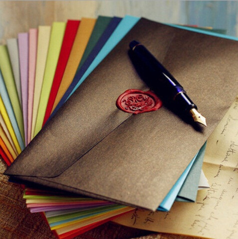 10db/tétel Vintage papír borítékok színes papír borítékok Esküvői Sobres meghívó borítékok irodai irodaszerek