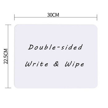 23*30CM двустранна бяла дъска за сухо изтриване Дъска за многократна употреба Бяла дъска за рисуване на реч с презентация Учебни материали